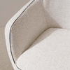 Modern White Upholstered Dining Armchair for Dining Room