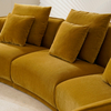 Golden Chenille Fabric Modular Sectional Sofa For Living Room Indoor Furniture Sets