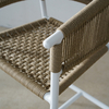 White Weave Metal Barstools Outdoor Chair Kitchen Furniture