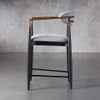 Elegant Alloy Frame Home White Metal Barstools High Chair 