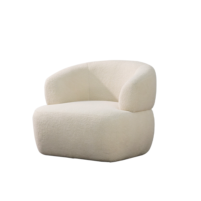 Modern Teddy Boucle Lounge Armchair Lazy Single Sofa Chair