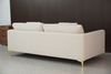 Italian Modern 2 Seater Sofa with Metal Legs 