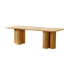 Minimalist Farmhouse Square Wood Dining Table Set For 4