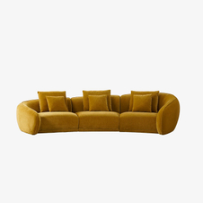 Golden Chenille Fabric Modular Sectional Sofa For Living Room Indoor Furniture Sets