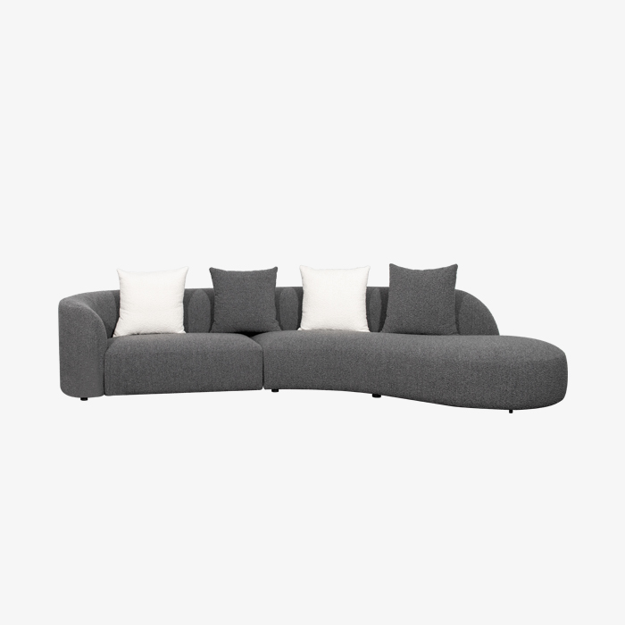Modern Curved Sofa Living Room White Velvet Sectional Boucle Fabric Waiting Creative Curve Sofa Set For House Beauty Salon Apartment