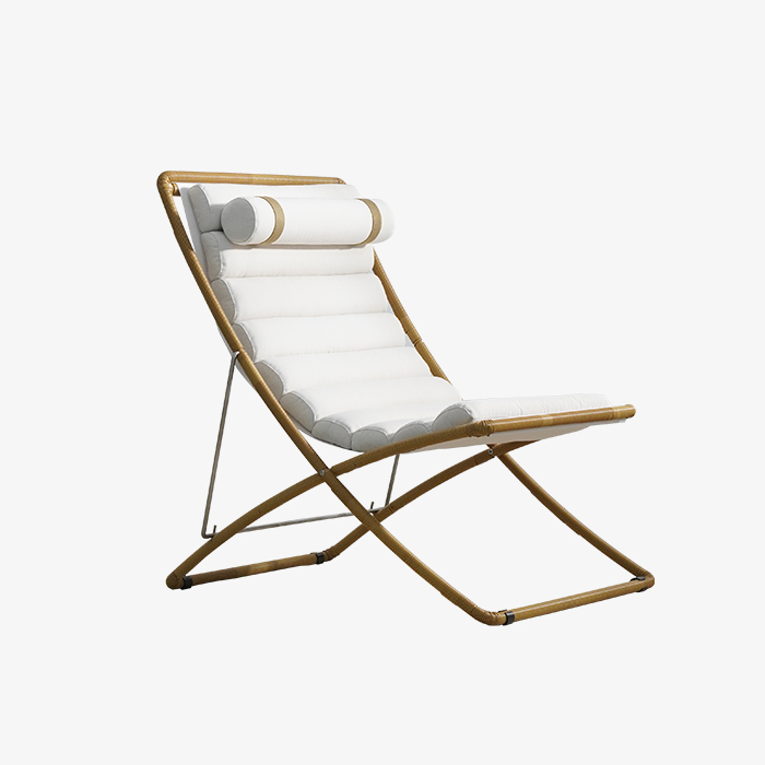 Removable Folding Lounge Chair White For Bedroom Outdoor