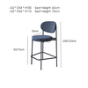 Modern High Barstool & Counter Stool Armless Backrest Barstool Chair 