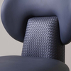 Modern Darkblue Leather Upholstered U-shaped Back Armless Dining Chairs