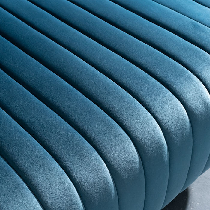 Modern Home Single Sofa Velvet Fabric Armless Lounge Chair 