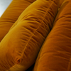 Modern Orange Velvet Loveseat Sofa 3 Seater For Living Room Furniture