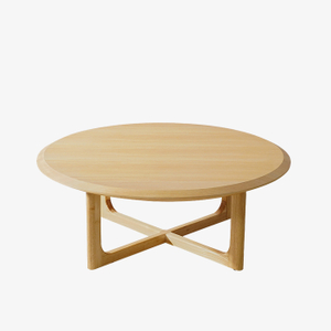 Farm House Solid Wood Round Coffee Table Walnut Oak 4 Legs