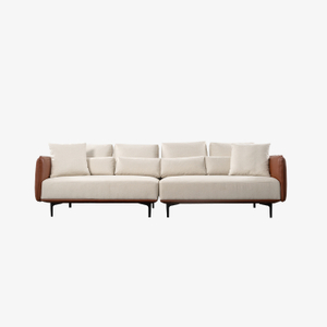 Italian Leather Sofa Brown Couch