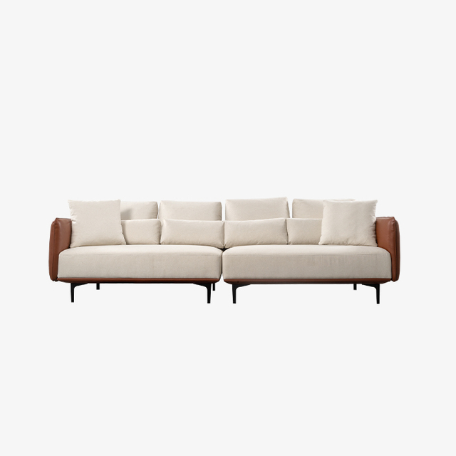 Italian Leather Sofa Brown Couch