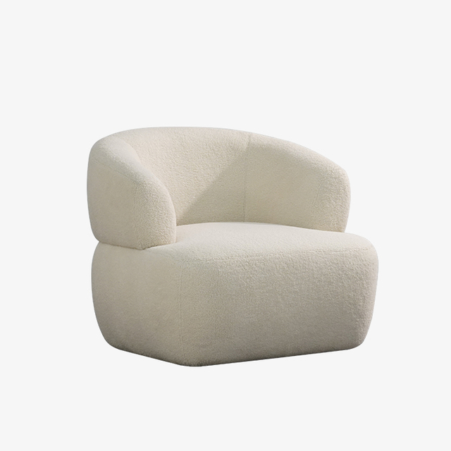 Modern Teddy Boucle Lounge Armchair Lazy Single Sofa Chair