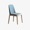  Blue Upholstered Back Dining Room Wood Chairs
