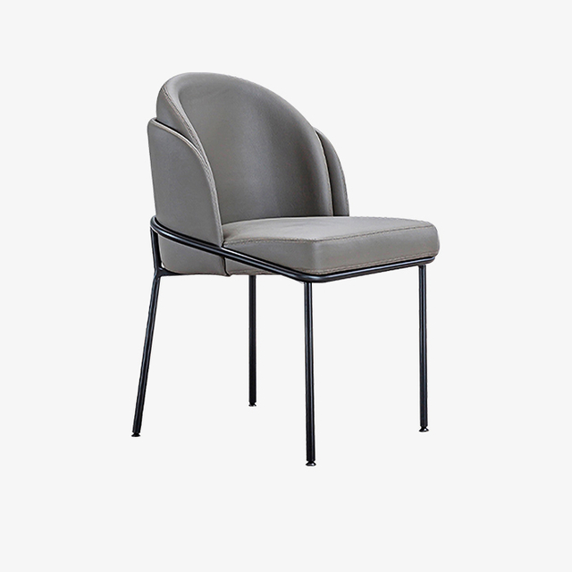 Grey Dining Room Cushioned Chair