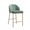 Minimalist Velvet Leather Metal Barstools Kitchen Dining Chair