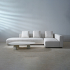 White Minimalist Outdoor Sectional L Shape Sofa Waterproof