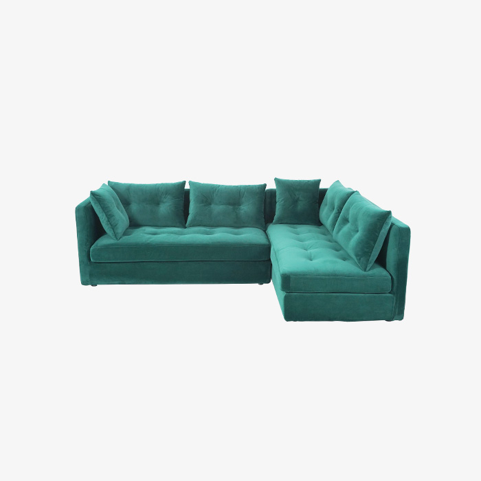 Green Velvet Modular Sofas Loveseats For Living Room