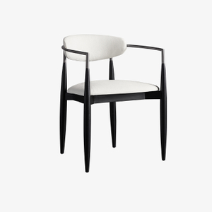 Modern White Metal Dining Room Chairs With Arms
