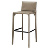 Modern Leather Upholstered High Barstool & Counter Stool with Metal Legs