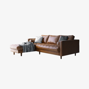 Modern Leather Sofa Set Couches Luxury Loveseat Sofas with Chaise