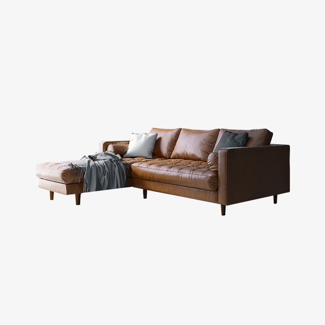 Modern Leather Sofa Set Couches Luxury Loveseat Sofas with Chaise