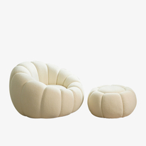 Pumpkin Lazy Swivel Sofa Chair Nordic Cloud Cute Chair