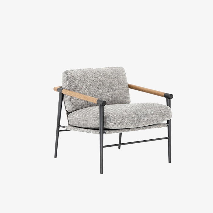Minimalist Indoor Wooden Lounge Chair Living Room