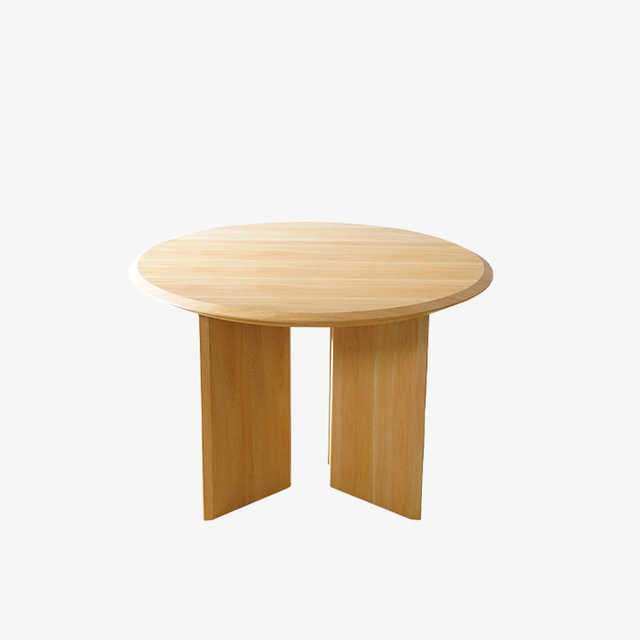Minimalist Solid Wood Small Round Dining Table 4 Legs