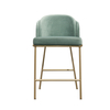 Minimalist Velvet Leather Metal Barstools Kitchen Dining Chair