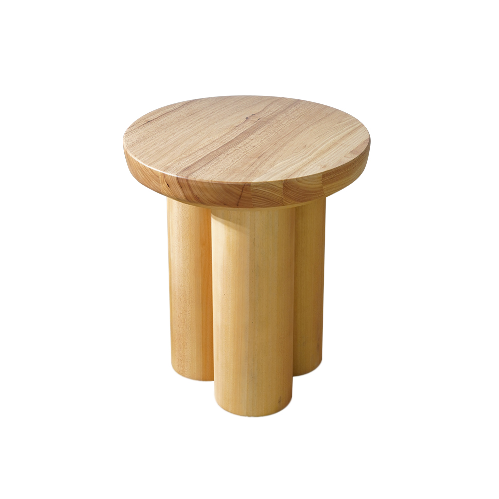 Modern Small Round Wood Side Table Set Living Room Furniture