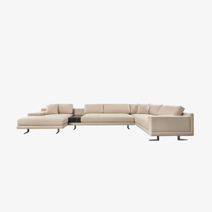 Modern Sofa Set with Corner Table