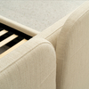 Simple Modern King Upholstered Platform Sleigh Bed with Wood Frame 