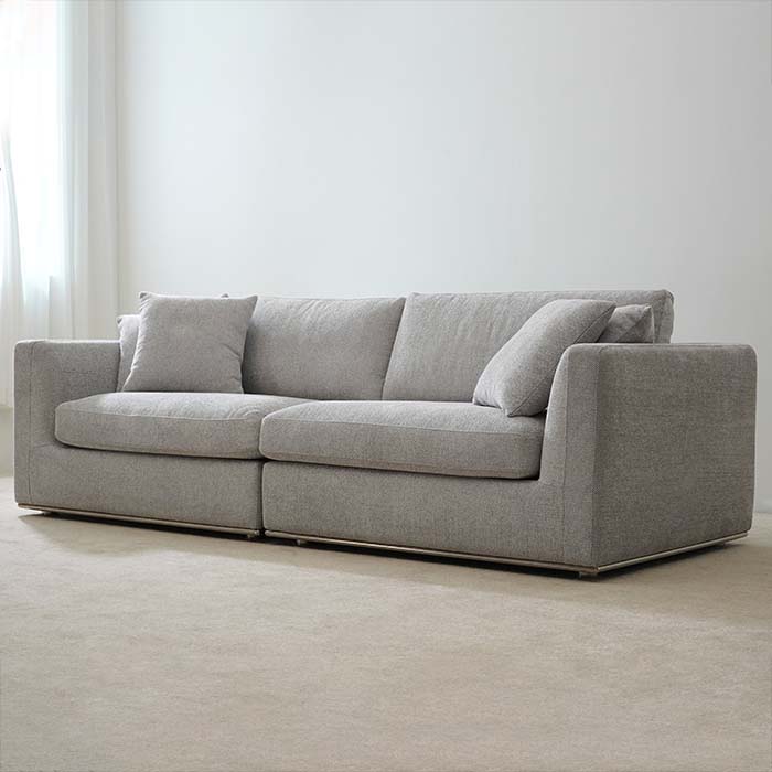 Modern Upholstered 3 Seater Sectional Sofa Living Room