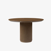 Modern Walnut Wood Round Dining Table Brown for Dining Room&Kitchen