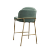 Minimalist Velvet Leather Metal Barstools Kitchen Dining Chair