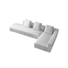 White Minimalist Outdoor Sectional L Shape Sofa Waterproof