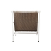 Minimalist Furniture Outdoor Metal Woven Lounge Chair White