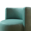 Modern Velvet Curved Back Single Lounge Chair Armchair