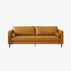 Italian Design Leather Brown 3 Seater Leather Sofa For House Lobby Executive Reception