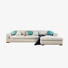 Modern Couches Loveseat Living Room Fabric Sofa Set