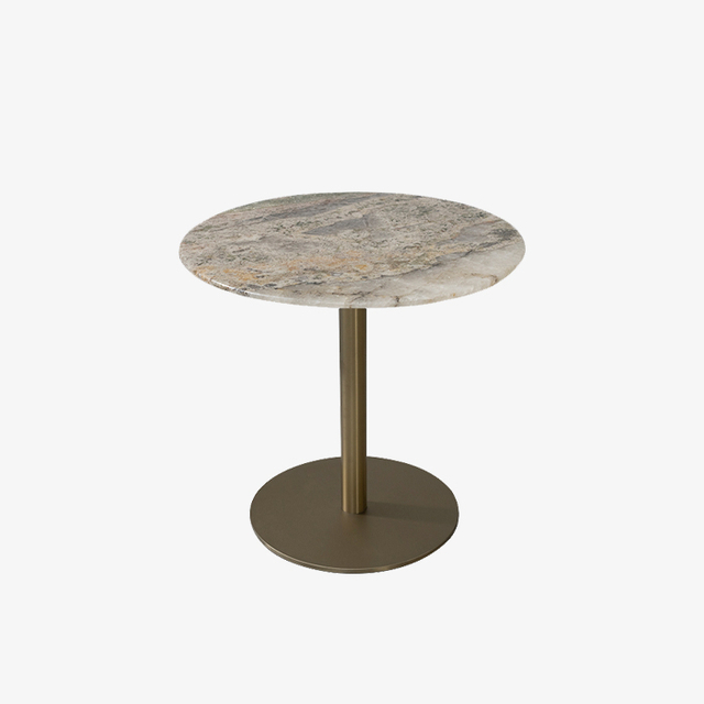 Modern Marble Top Round Side Table for Living Room