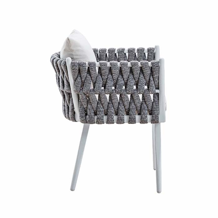 Garden Aluminium Rope Woven Patio Outdoor Chair