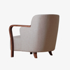 Modern Walnut Wood Accent Armchair 