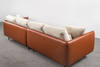 Italian Leather Sofa Brown Couch