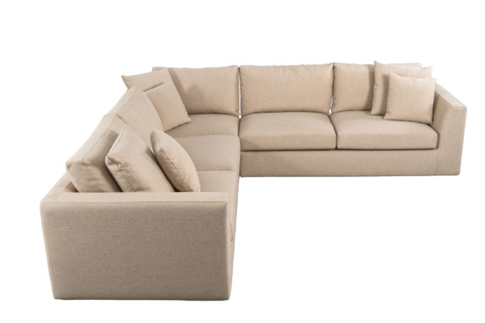 Italian Style Furniture Modern Sofas Sectional L Shape Fabric Sofa Set