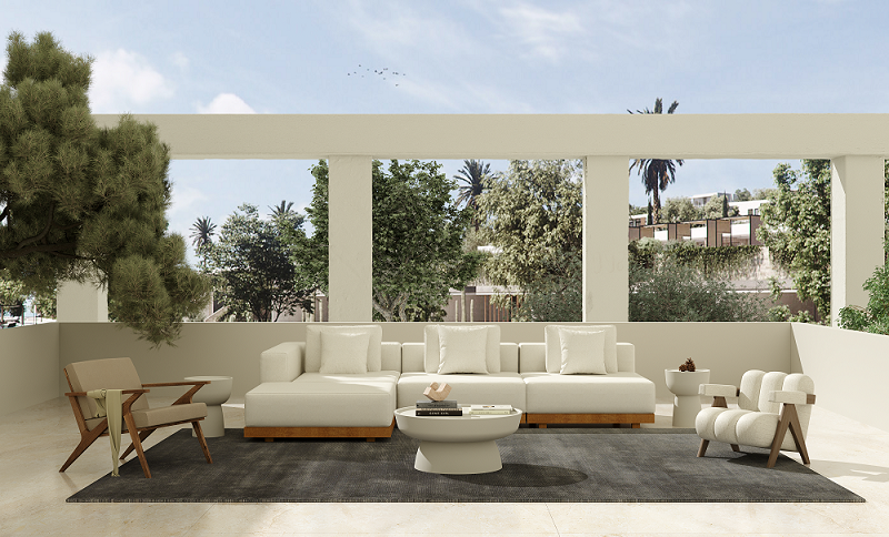 L-Shaped Outdoor Sofas: Minimalist Designs and Customization Options