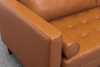 Italian Design Leather Brown 3 Seater Leather Sofa For House Lobby Executive Reception