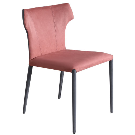 Pink Color Metal Frame Dining Chair